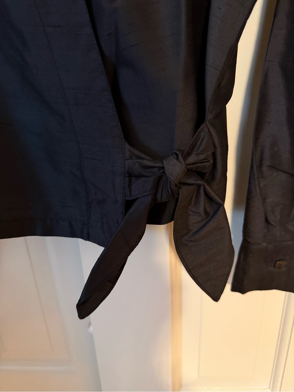 Coldwater Creek Black silk shangtung Blazer / Blouse - Picture 4 of 5